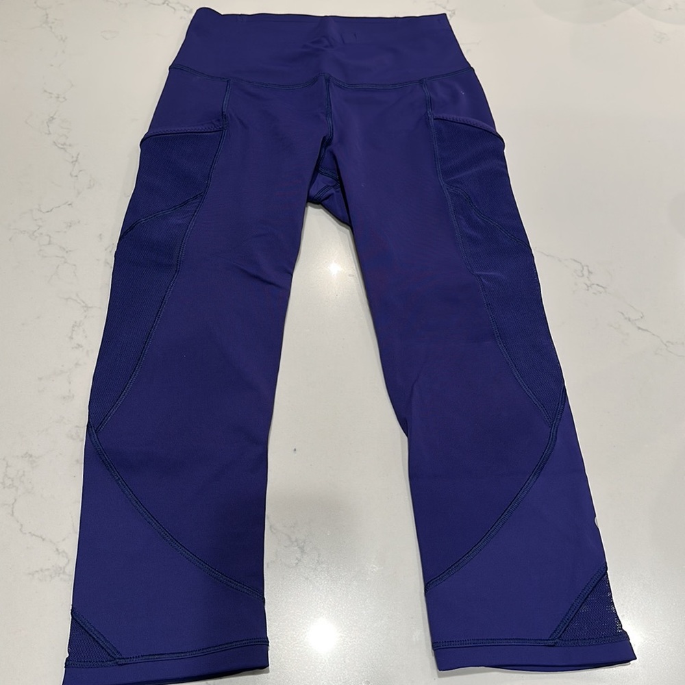 Lululemon Crop with Mesh Inserts